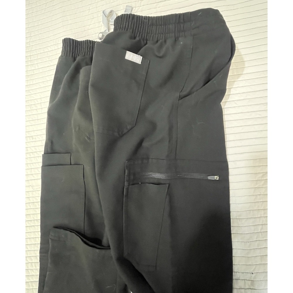 FIGS Technical Collection Black Zip Pocket Scrub Pants Womens Size Small - Picture 9 of 9